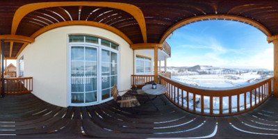 Equirectangulares Vorschaubild - Panorama - Kleinaspach - Hotel Sonnenhof - Landhaus-Zimmer - Balkon Equirectangulares Vorschaubild - Panorama - Kleinaspach - Hotel Sonnenhof - Landhaus-Zimmer - Balkon