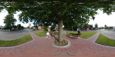 Equirectangulares Vorschaubild - Panorama - Deichhausen - Ortsmitte Equirectangulares Vorschaubild - Panorama - Deichhausen - Ortsmitte