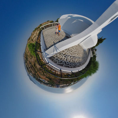 Little-Planet - Panorama - Rhodos - Kapelle Agia Sophia