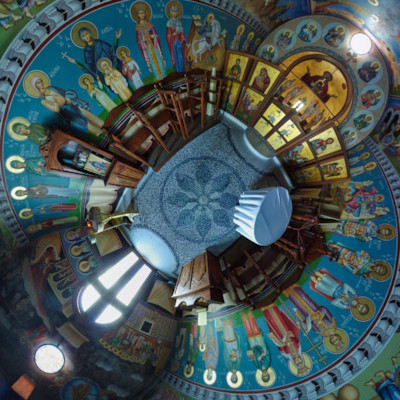 Little-Planet - Panorama - Rhodos - Kapelle Agia Sophia