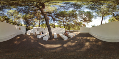 Equirectangulares Vorschaubild - Panorama - Ibiza - Cala Llonga - Offene Kirche