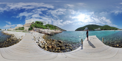 Equirectangulares Vorschaubild - Panorama - Ibiza - Hotel Sirenis - Bootsanleger