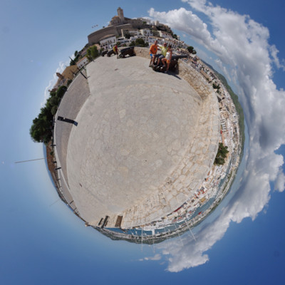 Little-Planet - Panorama - Ibiza - Eivissa - Kanonen an den Wehranlagen