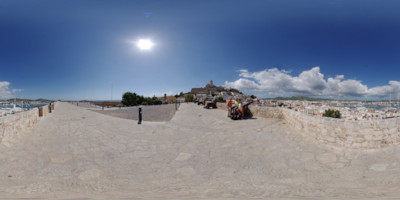 Equirectangulares Vorschaubild - Panorama - Ibiza - Eivissa - Kanonen an den Wehranlagen