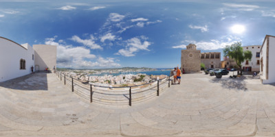 Equirectangulares Vorschaubild - Panorama - Ibiza - Eivissa - An der Kathedrale (Santa Maria)
