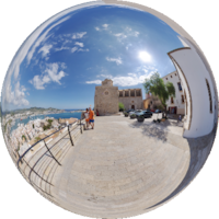 Panorama - Ibiza - Eivissa - An der Kathedrale (Santa Maria)