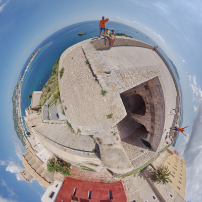 Little-Planet - Panorama - Ibiza - Eivissa - Mauern der Wehranlagen