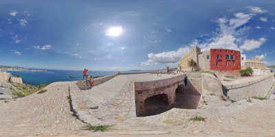 Equirectangulares Vorschaubild - Panorama - Ibiza - Eivissa - Mauern der Wehranlagen