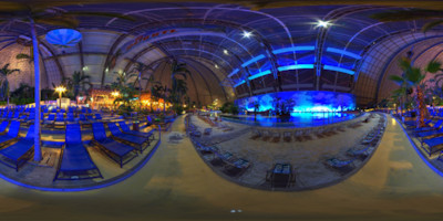 Equirectangulares Vorschaubild - Panorama - Tropical Island - Südsee bei Nacht