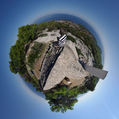 Little-Planet - Panorama - Veli-Lošinj - Sveti Ivan - Auf dem Dach der Kapelle