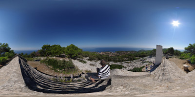Equirectangulares Vorschaubild - Panorama - Veli-Lošinj - Sveti Ivan - Auf dem Dach der Kapelle